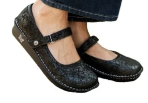 Alegria Women's Belle Black Leather Casual Mary Jane Shoes - Size US 9/EU 39 - Picture 1 of 17