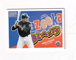 2003 MIKE PIAZZA TOPPS BAZOOKA BLASTS GU BAT RELIC NEW YORK METS