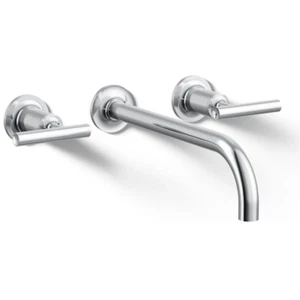 Kohler K-T14414-4-CP Purist 1.2 GPM Wall Mounted Widespread Bathroom Faucet Chro - Picture 1 of 3