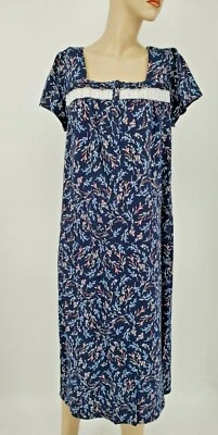 Camisón pequeño de manga corta para mujer Croft & Barrow azul marino mezcla de algodón tejido Foto 1 de 3