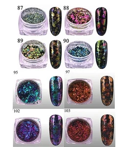 Holo Chameleon Flakes Flakies For Nail Art Decoration Design, Colour Choice, Reino Unido - Imagen 1 de 9