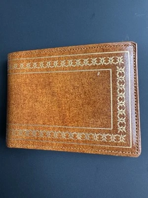 Cartera plegable vintage de cuero de cabra florentina genuina Swank para hombre Foto 1 de 4