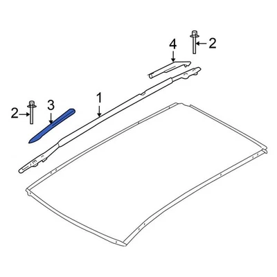 For Nissan Rogue Select 2014-2015 Nissan 73831JM00A Front Left Roof Rack Cover Foto 1 de 2