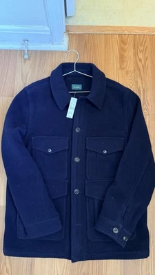 J. Crew Navy Blue Cruiser Mens Jacket Wool Medium BNWT - Image 1 of 3