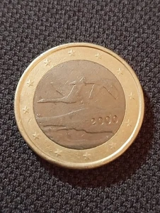 Finlandia moneda 1 euro año 2000 circulada con errores  - Imagen 1 de 4