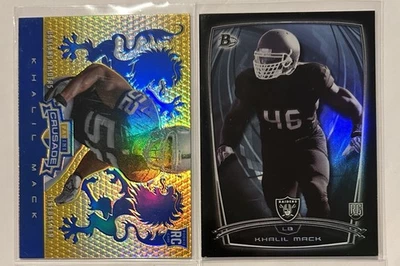 Khalil Mack 2014 Bowman cromo negro lámina #54 + cargadores de radiocontrol Panini Crusade Prizm Foto 1 de 2