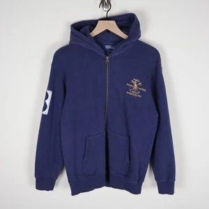 Polo Ralph Lauren Women's Full Zip Hoodie RLPC Patch Navy Large 20.5x26 - Picture 1 of 10