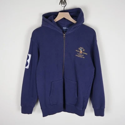 Polo Ralph Lauren Women's Full Zip Hoodie RLPC Patch Navy Large 20.5x26 - Image 1 of 4