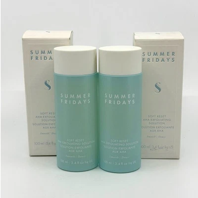 Summer Fridays Soft Reset AHA Exfoliating Solution 100ml 2-Pack New Sealed - Image 1 of 4