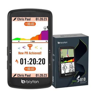 Computadora Bryton Rider S810 3,5 pulgadas con pantalla táctil a color GPS para bicicleta/ciclismo, 50H B... Foto 1 de 4