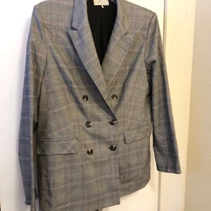 Wayf schwarz/hellbraun/rosa karierte Jacke Gr: XL - Bild 1 von 11