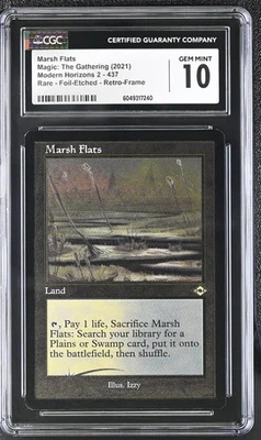 MARSH FLATS Modern Horizons 2 Etched Foil Rare CGC 10 MTG [Nostalgium] - Image 1 of 2