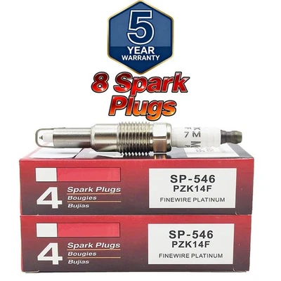 Set of 8 Platinum Spark Plugs SP-546 PZK14F For F150 F250 5.4L SP546 - Image 1 of 4
