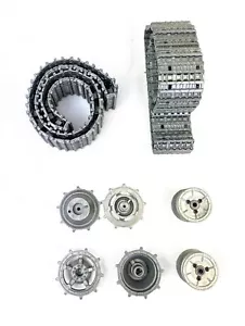 Heng Long Taigen King Tiger 1/16 RC tanque pistas de metal ruedas motrices rueda de ralentí - Imagen 1 de 1