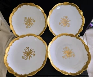 Set of 6 Pickard Gold Deco Limoges France Plates 6" - Picture 1 of 13