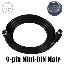 9 Pin Mini Din Male to Male Audio Interconnect/Adapter Cable For Audio Equipment