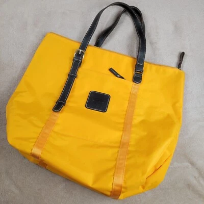 Bolso Shopper Brics Sportina 3 en 1 para Mujer Amarillo Naranja Nylon Cuero Cremallera Foto 1 de 4