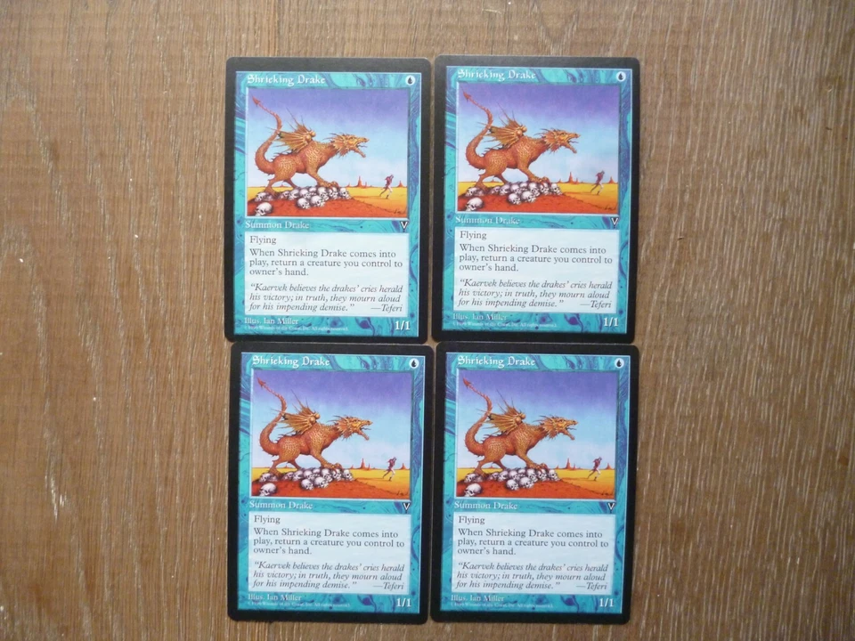 MTG 4 x Shrieking Drake uncommon Visions Magic The Gathering Playset /NM - Image 1 of 1