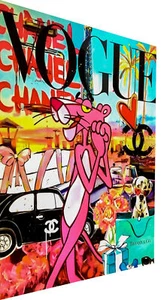 Leinwand Bilder Rosarote Panther Luxus Marken Pop Art  - Hochwertiger Kunstdruck - Bild 1 von 10