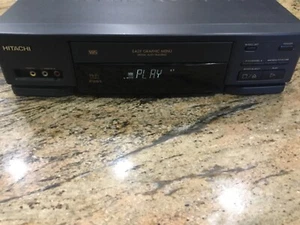 HITACHI VT-F391A VCR VHS Player w/ AV Cables, Tested & Clean! - Picture 1 of 6