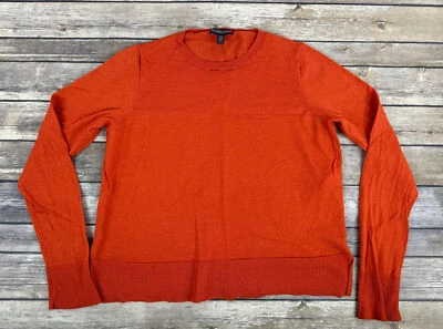 Eileen Fisher Wool Top Blouse Women Size PL Orange Long Sleeve Casual Business - Image 1 of 4