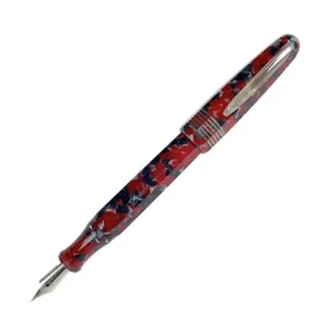 Stipula Faceted Etruria Red Currant Fountain Pen 18K FINE nib New! #69/88 made - Picture 1 of 13