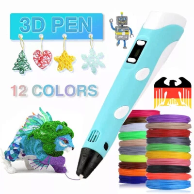 Kinder DIY 3D Stifte Set 3D Druckstift 36m 12Farben PLA Filament 3D Printing Pen - Bild 1 von 4