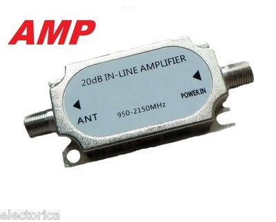 SATELLITE INLINE AMPLIFIER SIGNAL BOOSTER DISH NETWORK ANTENNA BELL DIRECTV FTA - Image 1 of 4