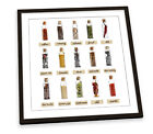 Bottled Spices Kitchen Names White FRAMED ART PRINT Picture Square Artwork