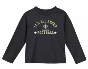 Gerber New Orleans Saints Youth Boys Long Sleeve Black Game Day Tee Shirt - Picture 1 of 4