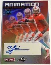 2023 Leaf Vivid ZACH HARRISON Ohio State Falcons Refractor Auto Autograph 5/10