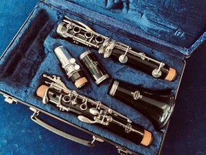 Vintage GERMAN made BUFFET B12 CLARINET - White Leather Total Repad - Ships FREE - Picture 1 of 8