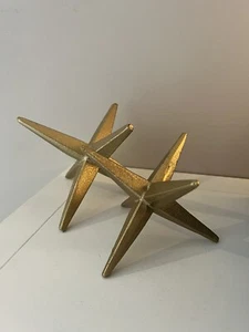Giacche decorative in metallo fuso oro pesante senza marchio set di 2 stelle - Foto 1 di 11