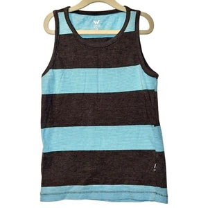 Shawn weißes ärmelloses blau gestreiftes Kinder-Tanktop, Größe Small/S - Bild 1 von 5
