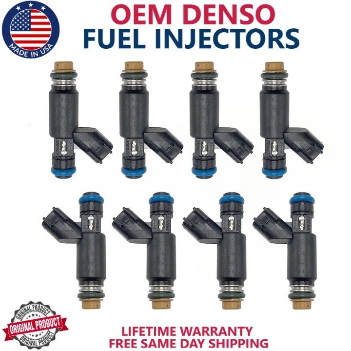 x8 OEM DENSO HP Upgrade Fuel Injectors for 2007 Chevrolet Express 1500 5.3L V8 - Image 1 of 4