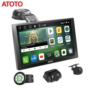 ATOTO P9 9 inch Portable Car Stereo FM&AM Car Radio+1080P Dash & Rear Cam-4G+32G - Picture 1 of 7