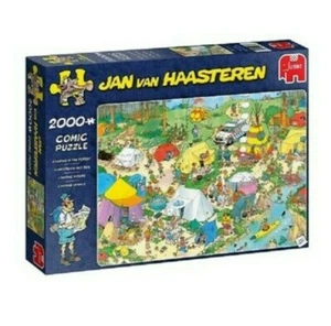 New Jumbo Jan van Haasteren Jigsaw Puzzle 2000 CAMPING IN THE FOREST  - Picture 1 of 2