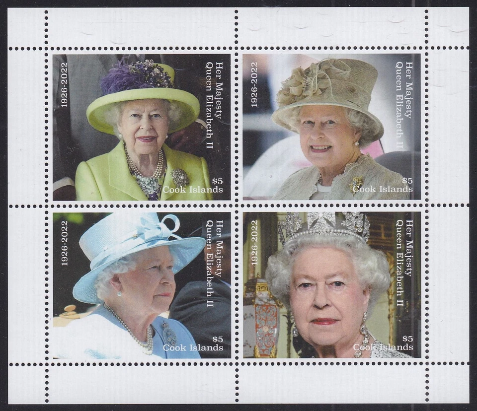Cook Islands (2023) Queen Elizabeth Remembered - MS, MNH - Image 1 of 1