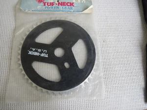TUF-NECK 46 DE LOTE ANTIGUO DISCO NEGRO PIÑÓN BMX CRUCERO FREESTYLE CARRERAS BICICLETA PROFESIONAL - Imagen 1 de 3