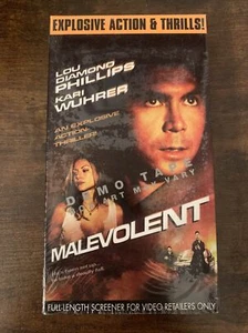 MALEVOLENT (VHS 2002) FULL LENGTH DEMO, Lou Diamond Phillips, Kari Wuhrer - Imagen 1 de 3