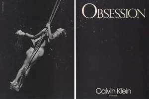 Calvin Klein CK Obsession 1992 John Pearson Herb Ritts anuncio de revista de 2 páginas - Imagen 1 de 1