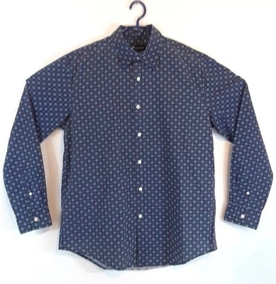 Camisa de manga larga con botones "JA JOHN ASHFORD" para hombre, M, negra y azul Foto 1 de 4