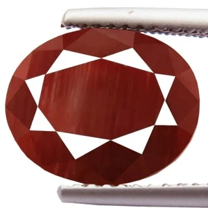 Bonita piedra solar natural de 3,99 quilates corte ovalado color borgoña extraída en Oregon - Imagen 1 de 9