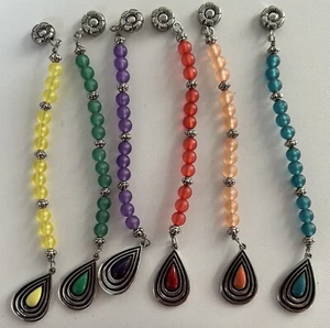 Capelli indiani Tikka multicolore set di 6 lunghi cinque" ciascuno - Foto 1 di 6