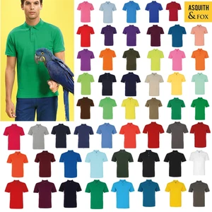 Asquith & Fox Men's Polo AQ010 - Classic Fit Smart/Work/Casual Cotton top |S-5XL - Picture 1 of 33