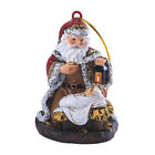 Weihnachtsmann Figur mit Laterne, Dekofigur, Anhnger