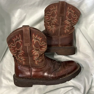 Botas Ariat Para Mujer 8 B Fatbaby Cuero Vaquera Occidental Rodeo Marrón 10014035 Foto 1 de 4