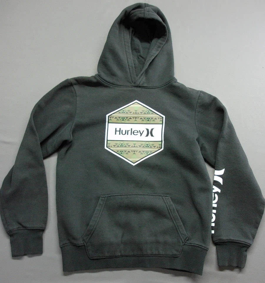 Chicos - Sudadera con Capucha Hurley Lavada Negra Talla Grande Foto 1 de 4