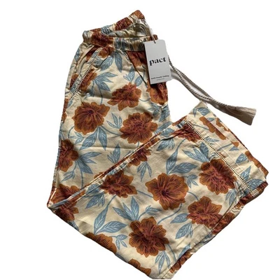 NWT PACT Staycation Sleep Pant Wide Leg Organic Cotton size XS PJs - Image 1 of 4