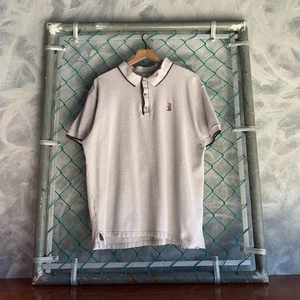 Disney Polo Mens Shirt XL Gray Grumpy 7 Dwarfs Rugby Golf Theme Park Snow White - Picture 1 of 9